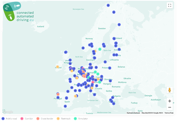 First map of European CCAM testing and demonstration initiatives published