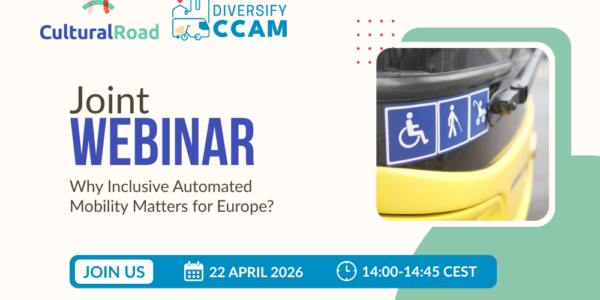 Joint CulturalRoad and Diversify-CCAM webinar: Why Inclusive Automated Mobility Matters for Europe?